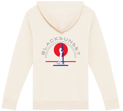 Sweat Zippé à Capuche Black SunSet "Surfeuse"
