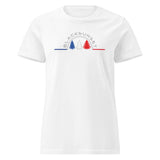 Tee-shirt Femme Bio Black SunSet "Sapins"