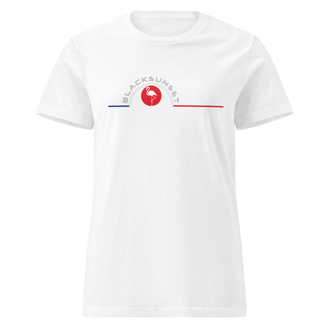 Tee-shirt Femme Bio Black SunSet "Flamant Rose"