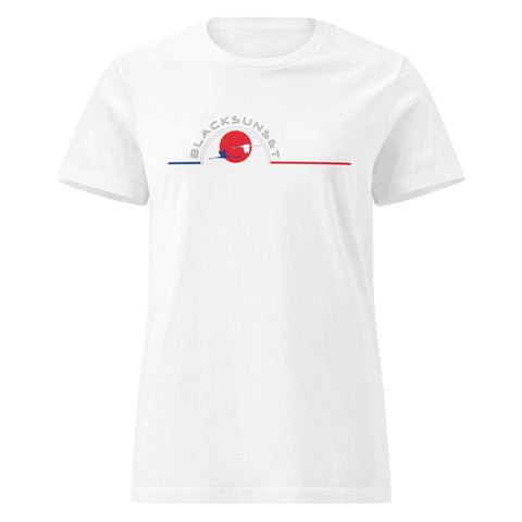 Tee-shirt Femme Bio Black SunSet "Vol Flamants Roses"