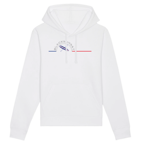 Un sweat à capuche unisexe aux labels Bio, imprimé en France. Fabriqué dans des conditions éthiques et de manière éco-responsable. Coupe droite et manches montées. Logo imprimé sur la face avant. Motif Paddle