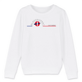 Prenez soin de vos enfants et maintenez les au chaud dans ce sweat unisexe aux finitions hautes qualités. Imprimé en France et labellisé GOTS vos charmants petits monstres seront à l'aise dans ce sweat doux comme un Doudou et à la coupe indémodable. Motif : Surfeur intégré dans le logo Black SunSet Cap Ferr
