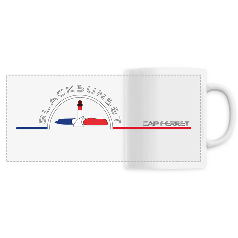 Indémodable, ce Mug personnalisé, imprimé en France, est d'une excellente qualité. A la maison comme au bureau il sera aussi esthétique que pratique. Versez y votre boisson préférée et dégustez. Le visuel est imprimé autour de la tasse. Motif Phare Cap Ferret
