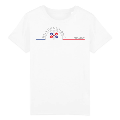 Voici LE tee-shirt Ultra Doux et que tout le monde aimerait porter, mais que nous avons réservé aux enfants. Il dispose des meilleurs labels de fabrication et ses finitions sont haut de gamme. 100% en coton biologique, il existe dans de nombreuses couleurs. Motif : Flocon Black SunSet Pra Loup