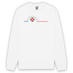 Description : Sweat unisexe ultra doux imprimé en France. Coupe droite et encolure ras de cou. Manches montées. Logo imprimé sur la face avant.  Disponible du S au 2XL  Détails : Composition : 80% coton, 20% polyester Grammage : 280 g/m²  Motif : Croix Basque intégrée au logo Black SunSet