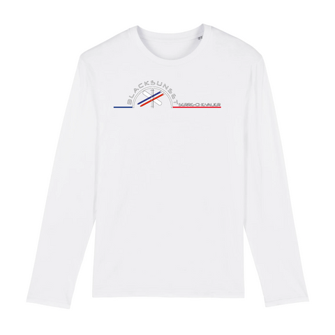 Tee-shirt manches longues épais. Toucher doux et très confortable il se porte en toutes saisons. Imprimé en France et labellisé GOTS ses finitions sont de haute qualité. 100% en coton biologique, il deviendra votre seconde peau. Motif : Ski Snow intégré dans le logo Black SunSet Serre Chevalier