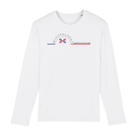 Tee-shirt manches longues épais. Toucher doux et très confortable il se porte en toutes saisons. Imprimé en France et labellisé GOTS ses finitions sont de haute qualité. 100% en coton biologique, il deviendra votre seconde peau. Motif : Flocon intégré dans le logo Black SunSet Serre Chevalier