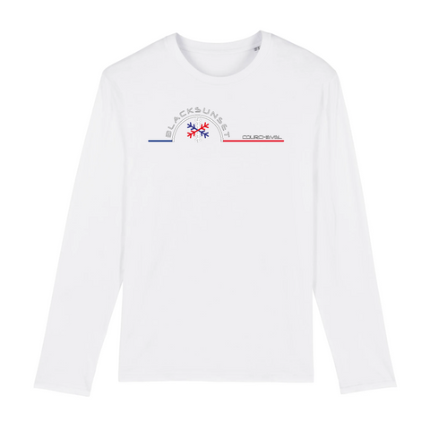 Tee-shirt manches longues épais. Toucher doux et très confortable il se porte en toutes saisons. Imprimé en France et labellisé GOTS ses finitions sont de haute qualité. 100% en coton biologique, il deviendra votre seconde peau. Motif : Flocon intégré dans le logo Black SunSet Courchevel