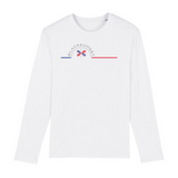 Tee-shirt manches longues épais. Toucher doux et très confortable il se porte en toutes saisons. Imprimé en France et labellisé GOTS ses finitions sont de haute qualité. 100% en coton biologique, il deviendra votre seconde peau. Motif : Flocon intégré dans le logo Black SunSet