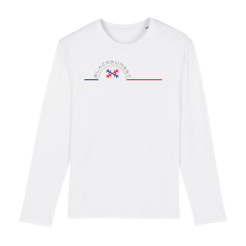 Tee-shirt manches longues épais. Toucher doux et très confortable il se porte en toutes saisons. Imprimé en France et labellisé GOTS ses finitions sont de haute qualité. 100% en coton biologique, il deviendra votre seconde peau. Motif : Flocon intégré dans le logo Black SunSet