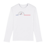 Tee-shirt manches longues épais. Toucher doux et très confortable il se porte en toutes saisons. Imprimé en France et labellisé GOTS ses finitions sont de haute qualité. 100% en coton biologique, il deviendra votre seconde peau. Motif : Télésièges intégré dans le logo Black SunSet