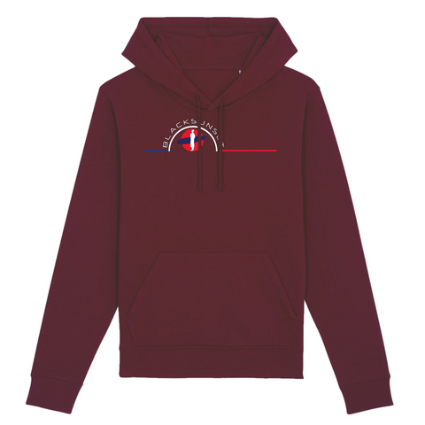 Un sweat à capuche unisexe aux labels Bio, imprimé en France. Fabriqué dans des conditions éthiques et de manière éco-responsable. Coupe droite et manches montées. Logo imprimé sur la face avant. Motif Surfeur