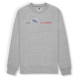 Sweat unisexe ultra doux imprimé en France. Coupe droite et encolure ras de cou. Manches montées. Logo imprimé sur la face avant. Motif Paddle Hossegor