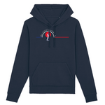 Un sweat à capuche unisexe aux labels Bio, imprimé en France. Fabriqué dans des conditions éthiques et de manière éco-responsable. Coupe droite et manches montées. Logo imprimé sur la face avant. Motif Surfeuse
