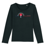 Ce Tee-shirt manches longues, 100% coton Biologique deviendra l'indispensable de vos journées et soirées de mi-saison. Imprimé en France, certifié GOTS, son tissu léger et son col arrondi et évasé le rendent très agréable à porter. Logo imprimé face avant. Motif Surfeuse Hossegor