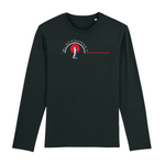 Tee-shirt manches longues épais. Toucher doux et très confortable il se porte en toutes saisons. Imprimé en France et labellisé GOTS ses finitions sont de haute qualité. 100% en coton biologique, il deviendra votre seconde peau. Motif : Surfeuse intégré dans le logo Black SunSet