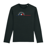 Tee-shirt manches longues épais. Toucher doux et très confortable il se porte en toutes saisons. Imprimé en France et labellisé GOTS ses finitions sont de haute qualité. 100% en coton biologique, il deviendra votre seconde peau. Motif : Sapins intégré dans le logo Black SunSet