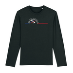 Tee-shirt manches longues épais. Toucher doux et très confortable il se porte en toutes saisons. Imprimé en France et labellisé GOTS ses finitions sont de haute qualité. 100% en coton biologique, il deviendra votre seconde peau. Motif : Ski Snow intégré dans le logo Black SunSet