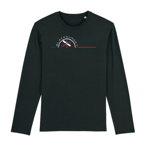 Tee-shirt manches longues épais. Toucher doux et très confortable il se porte en toutes saisons. Imprimé en France et labellisé GOTS ses finitions sont de haute qualité. 100% en coton biologique, il deviendra votre seconde peau. Motif : Ski Snow intégré dans le logo Black SunSet