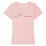 Tee-shirt iconique de la collection Femme, 100% coton Biologique. Imprimé en France, aussi doux que beau, sa coupe lui donne un tombé parfait. Son col arrondi et évasé ajoute une dernière touche de féminité et fera de lui un incontournable de votre garde robe. Logo imprimé face avant. Motif Télésièges Pra Loup