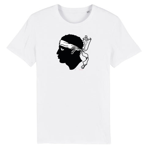 Tee-shirt Bio Black SunSet Blanc "Corsica" Collection B&W