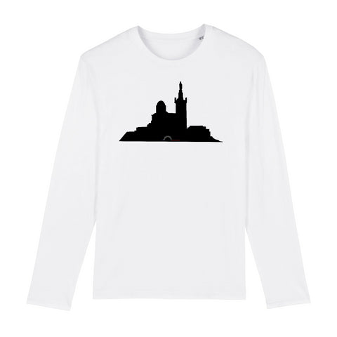 Tee-shirt Bio Manches Longues Black SunSet Blanc "Bonne Mère&" Collection B&W
