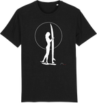 Tee-shirt Bio Black SunSet Noir "Surfeuse" Collection B&W