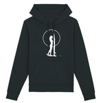 Sweat-shirt Bio à Capuche Black SunSet Noir &#34;Surfeuse&#34; Collection B&W