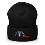 Bonnet à Revers Brodé Black SunSet "Surfeur"