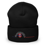 Bonnet à Revers Brodé Black SunSet "Surfeur"
