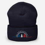 Bonnet à Revers Brodé Black SunSet "Sapins"