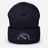 Bonnet à Revers Brodé Black SunSet "Ski Snow"