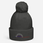 Bonnet à pompon Brodé Black SunSet "La Sardine Bleue"