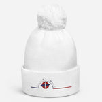 Bonnet à pompon Brodé Black SunSet "Surfeur"