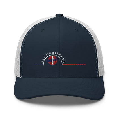 Casquette Brodée Trucker Black SunSet "Surfeur"