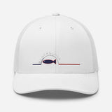 Casquette Brodée Trucker Black SunSet "La Sardine Bleue"